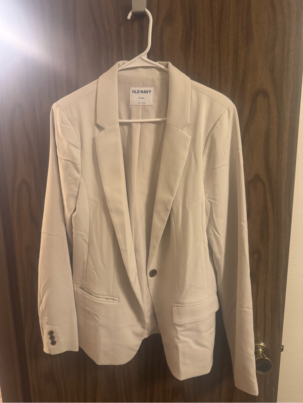 TALL Old Navy Women's Cream Blazer Jacket